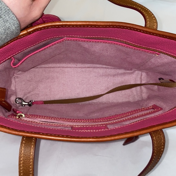Dooney & Bourke Hot Pink & Brown Bag - Picture 7 of 7